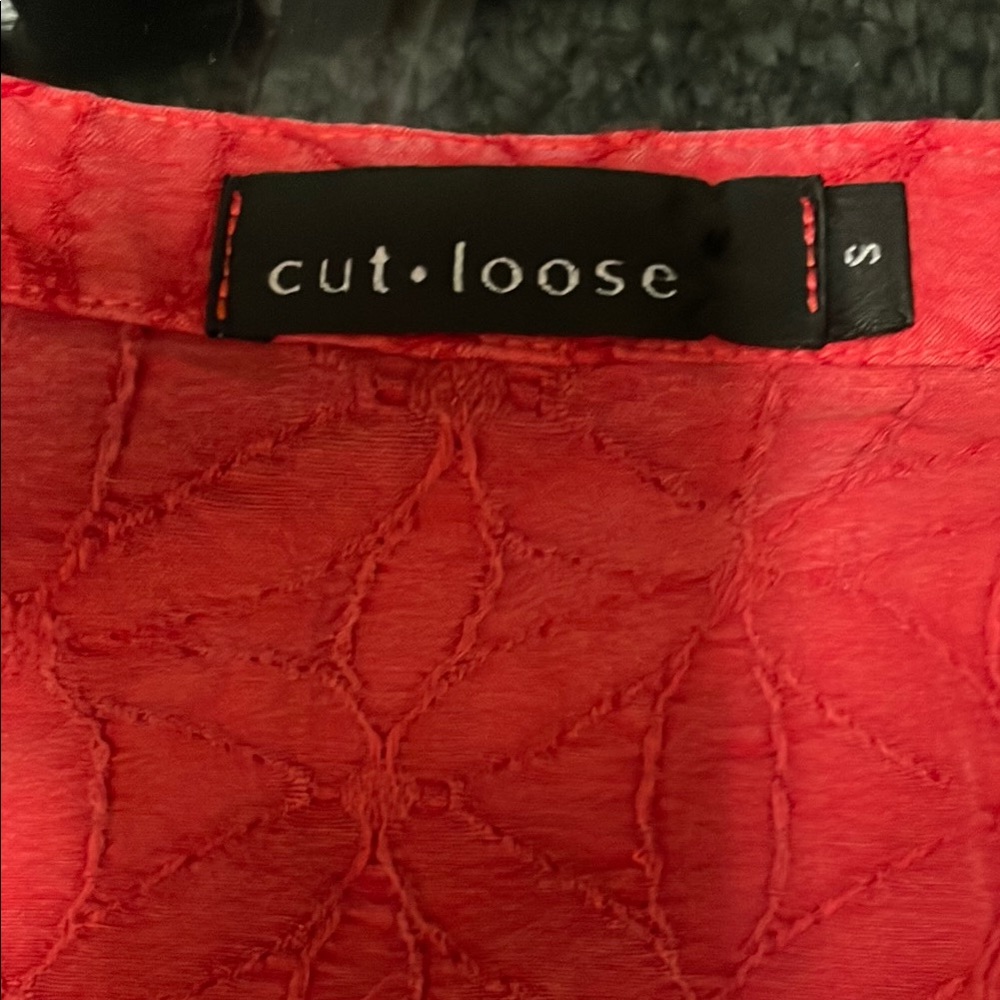 Cut loose embroidered flower 2 pc Red midi dress and blouse/blazer set - Picture 2 of 11